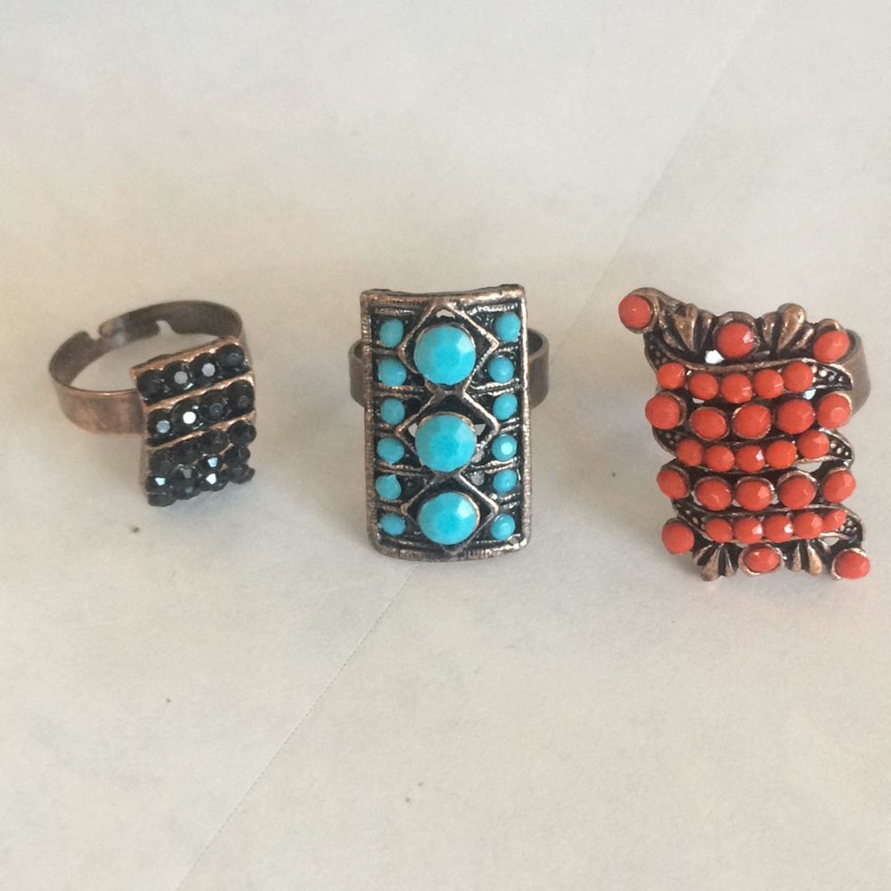 Lot of 3 fashion rings